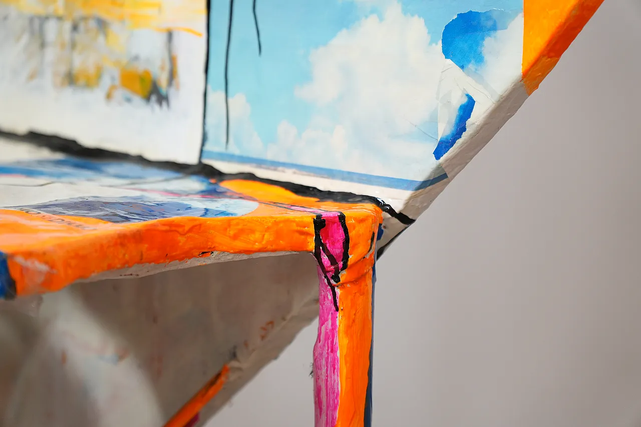 Pair of Guido Coletti Sculptural Modular Chairs (2010) – Hand-Painted 12