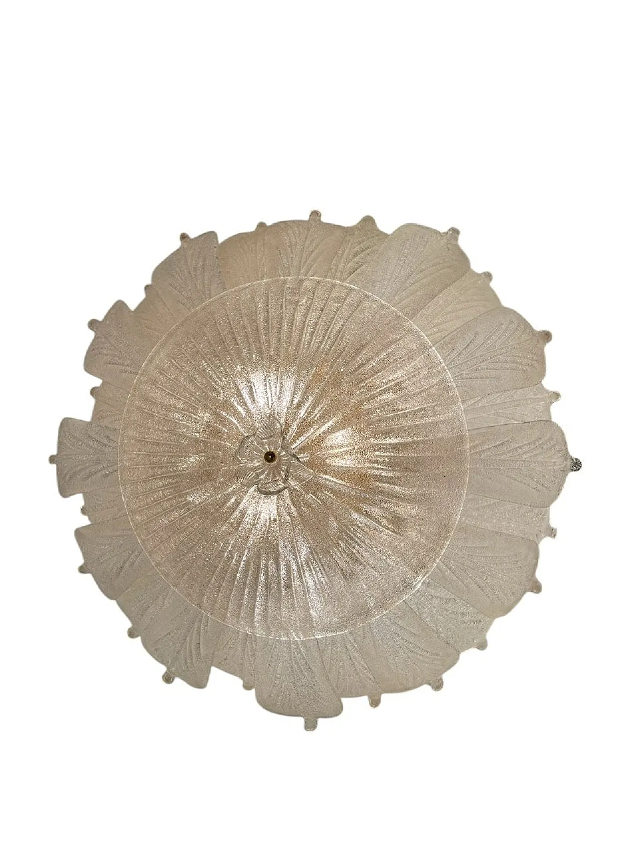 Large Venetian Murano Glass Flushmount, 1970s 1