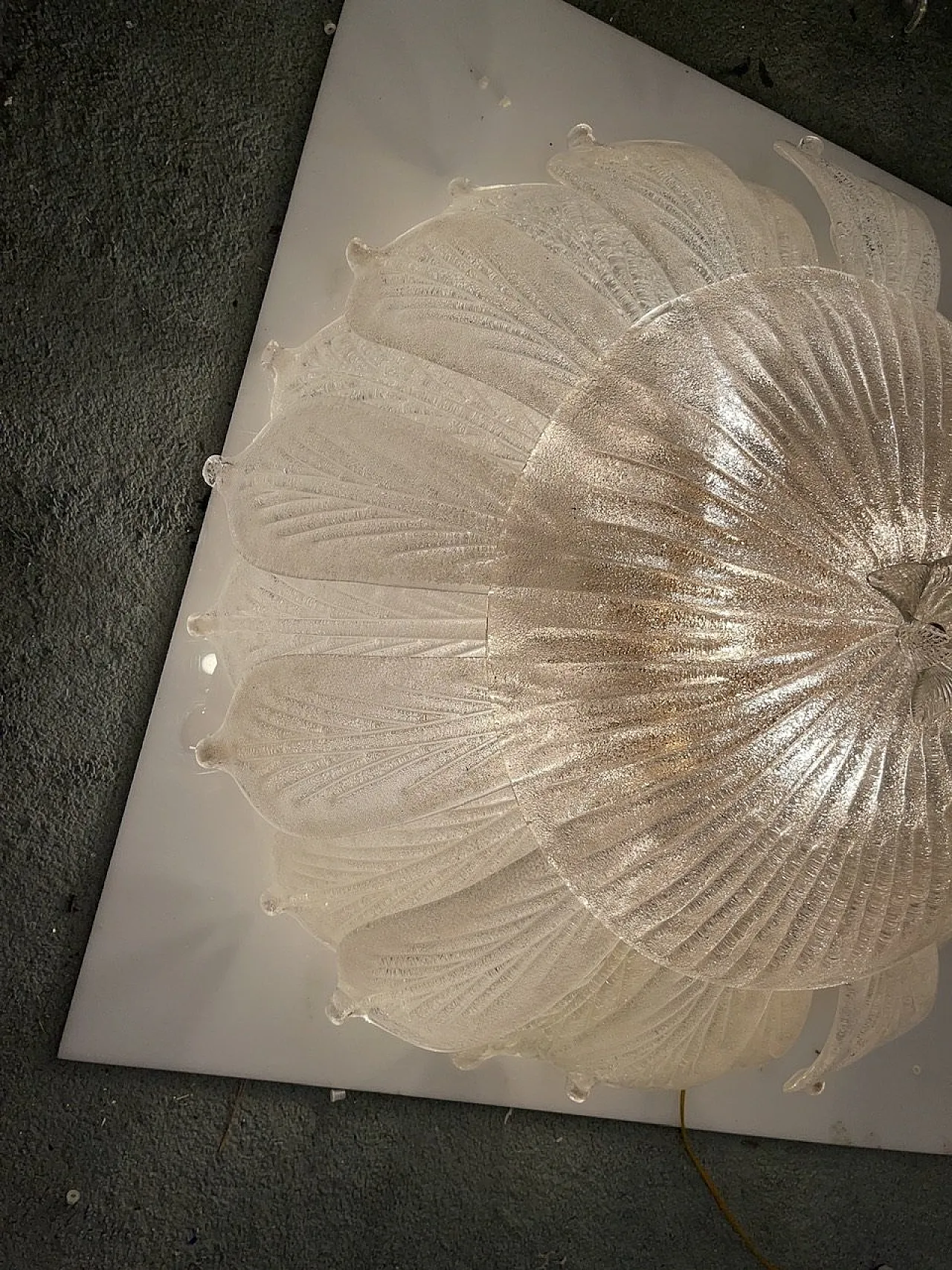 Large Venetian Murano Glass Flushmount, 1970s 7