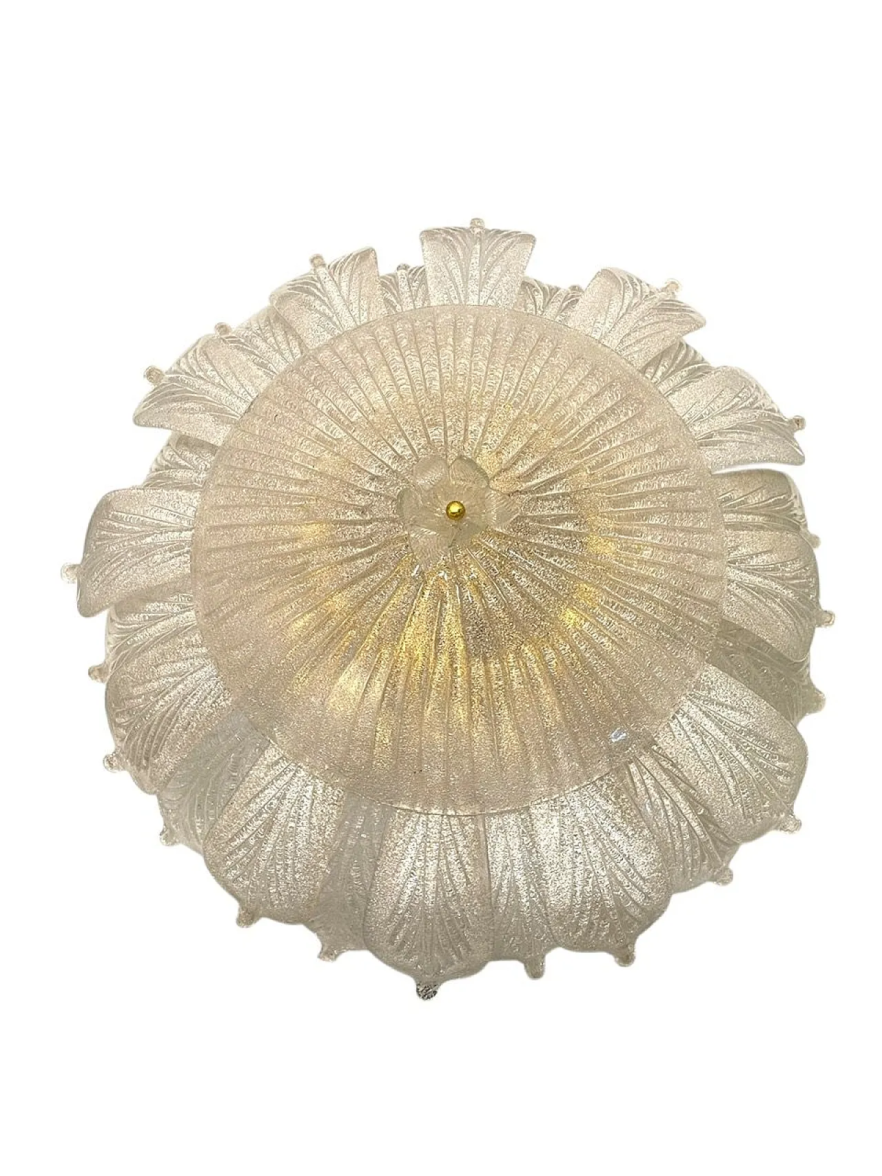 Large Venetian Murano Glass Flushmount, 1970s 10