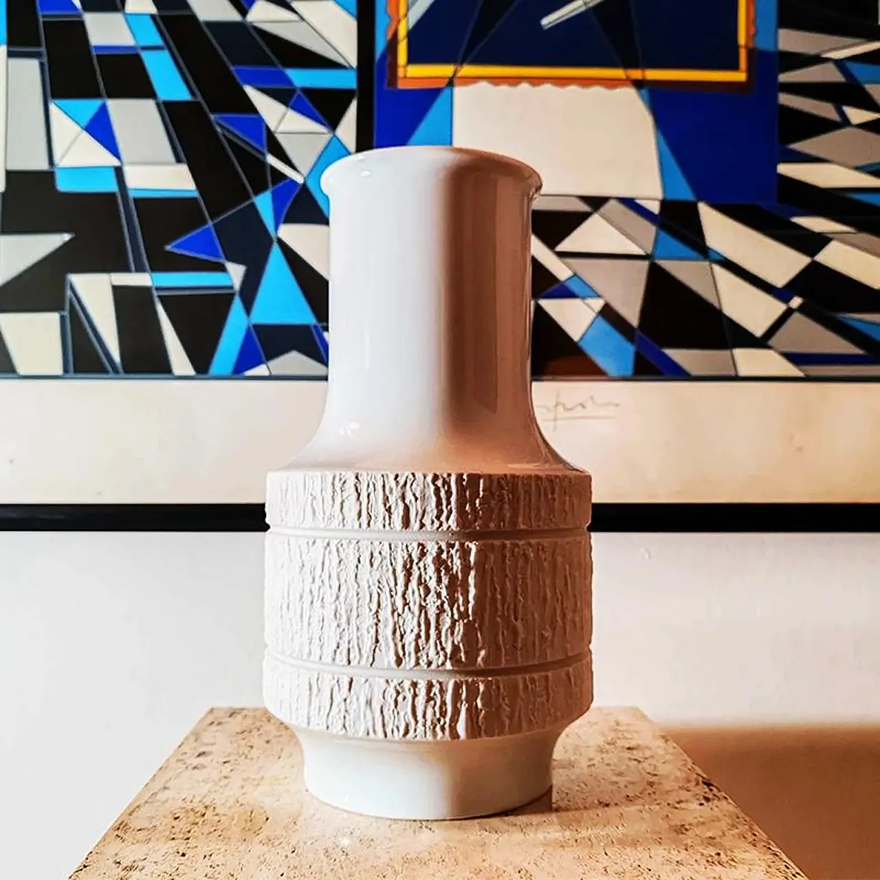 Vaso in porcellana Op Art di Richard Scharrer per Thomas, anni '70 1