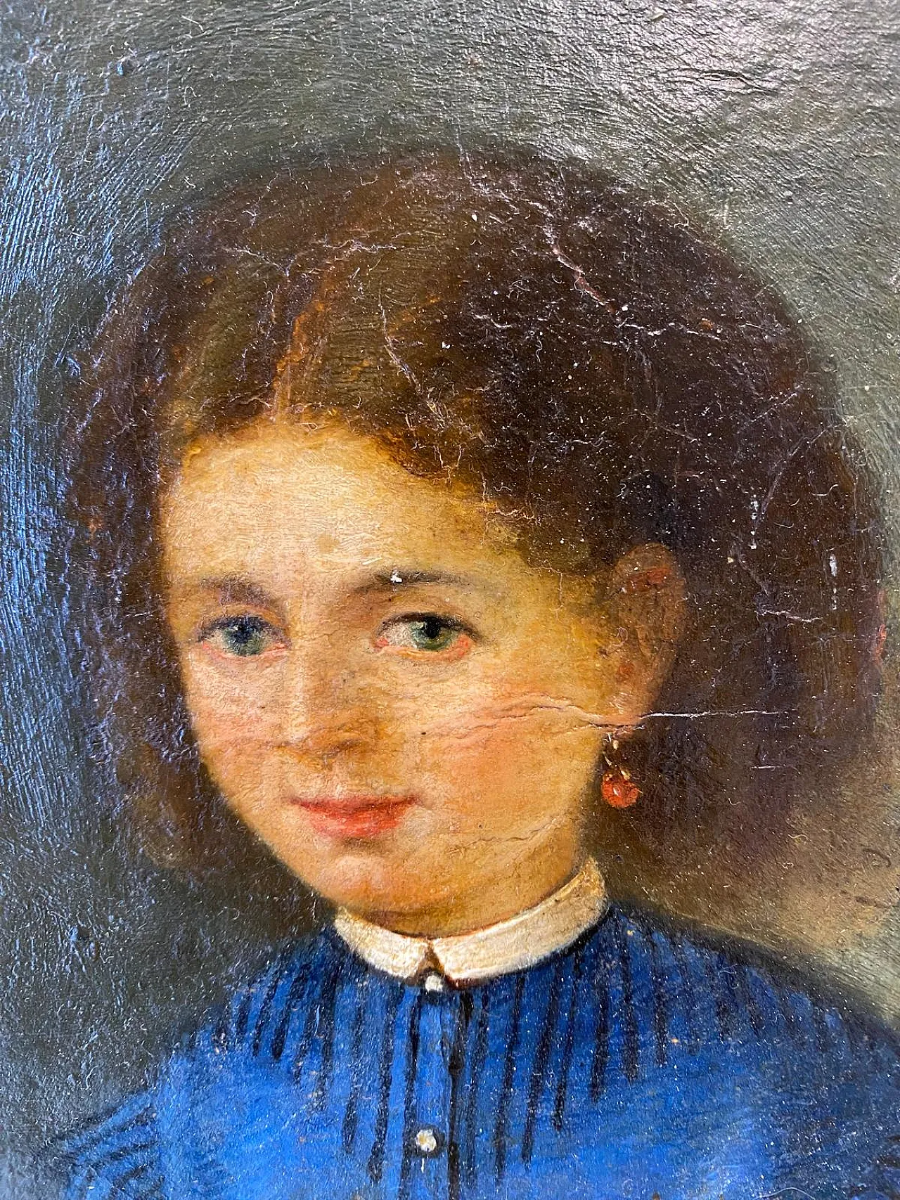 Ritratto di fanciulla olio su tela, '800 3