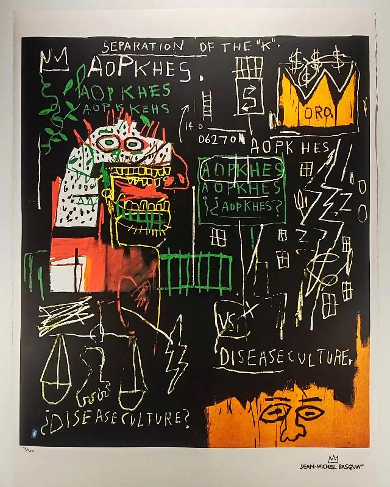 Litografia in edizione limitata di Jean-Michel Basquiat, anni '90 4