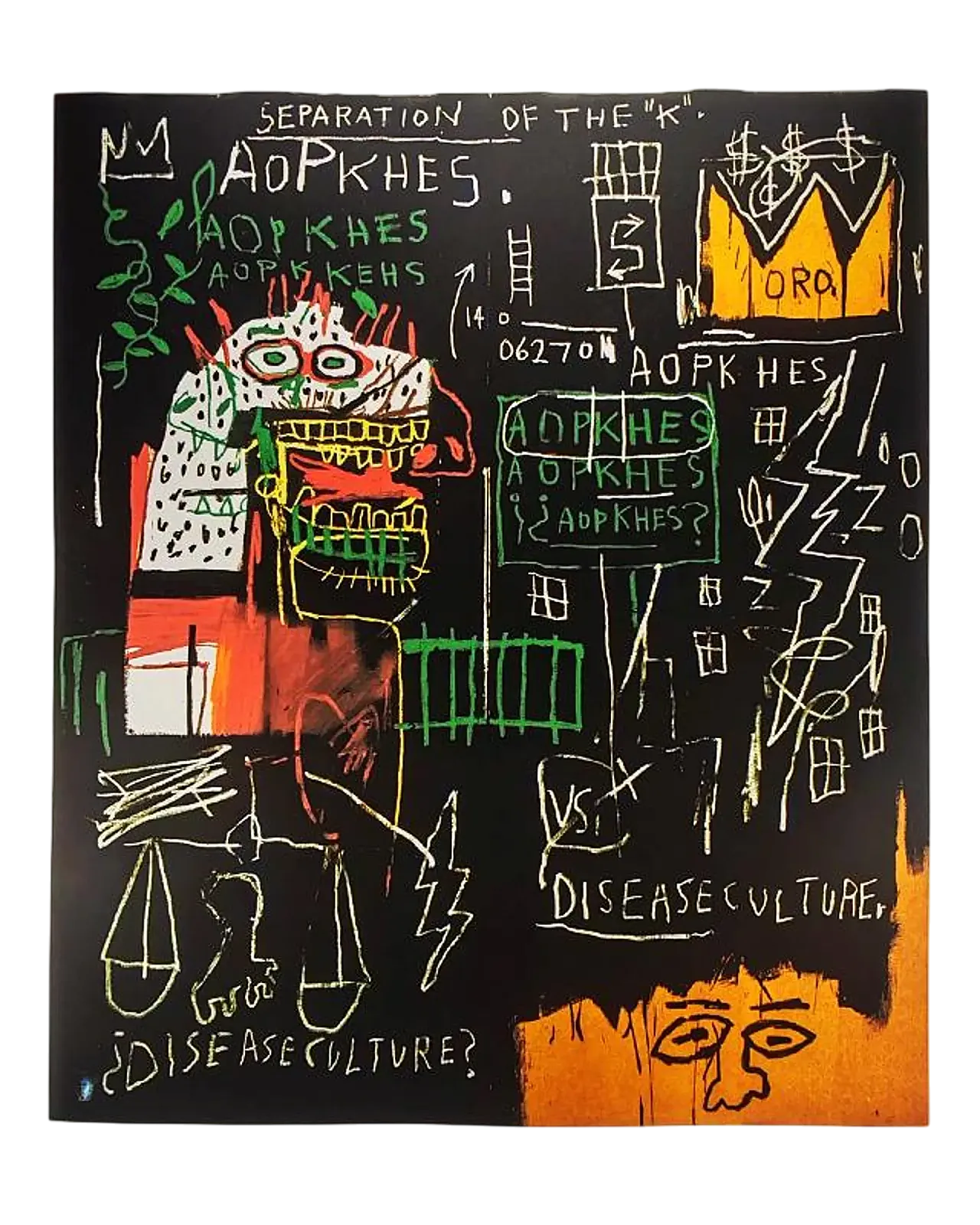 Litografia in edizione limitata di Jean-Michel Basquiat, anni '90 8