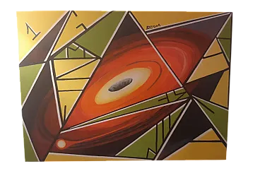 Pulsar by Giuseppe Cantatore, oil on canvas, 2000s