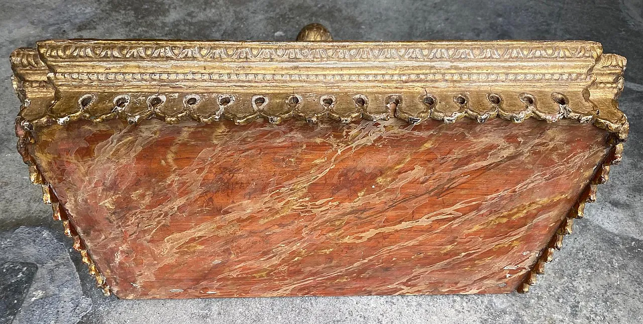 Carved, golden and painted wooden wrapping ciel, 18th century 2