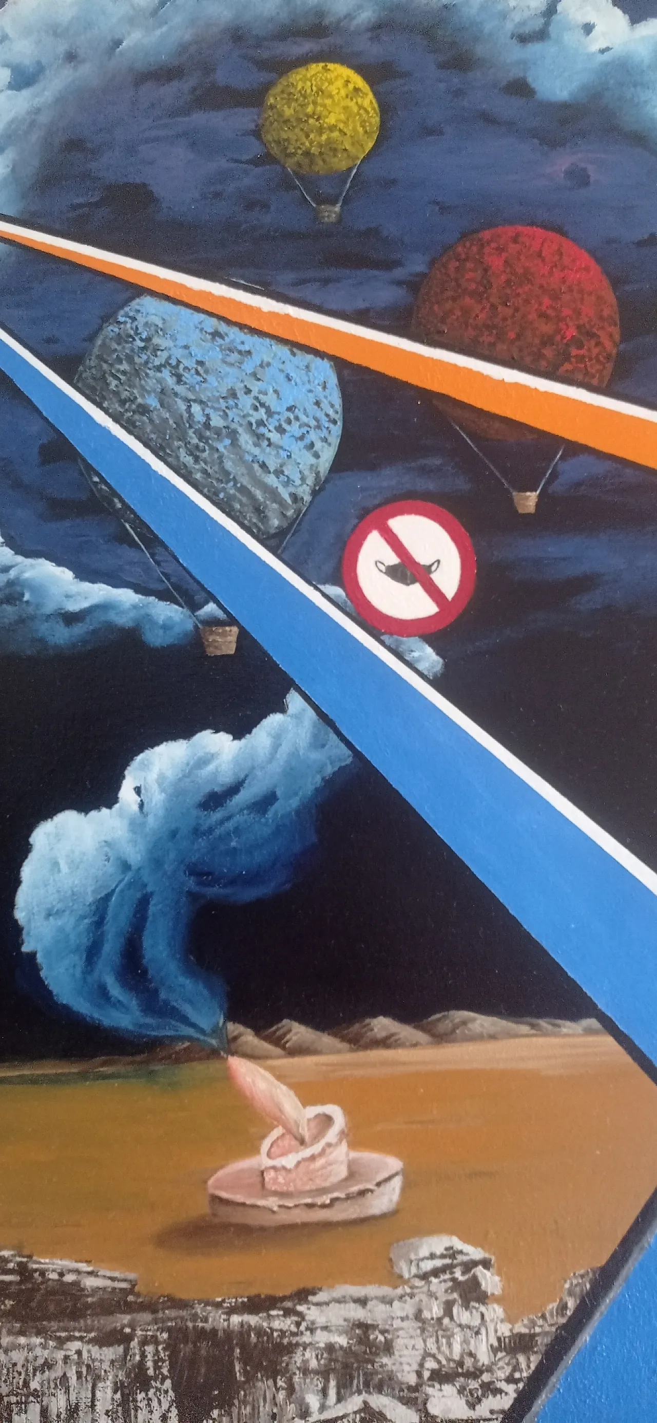 Planets by Giuseppe Cantatore, oil on canvas, 2000s 1