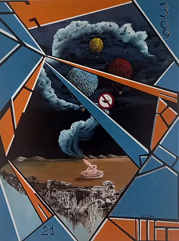 Planets by Giuseppe Cantatore, oil on canvas, 2000s