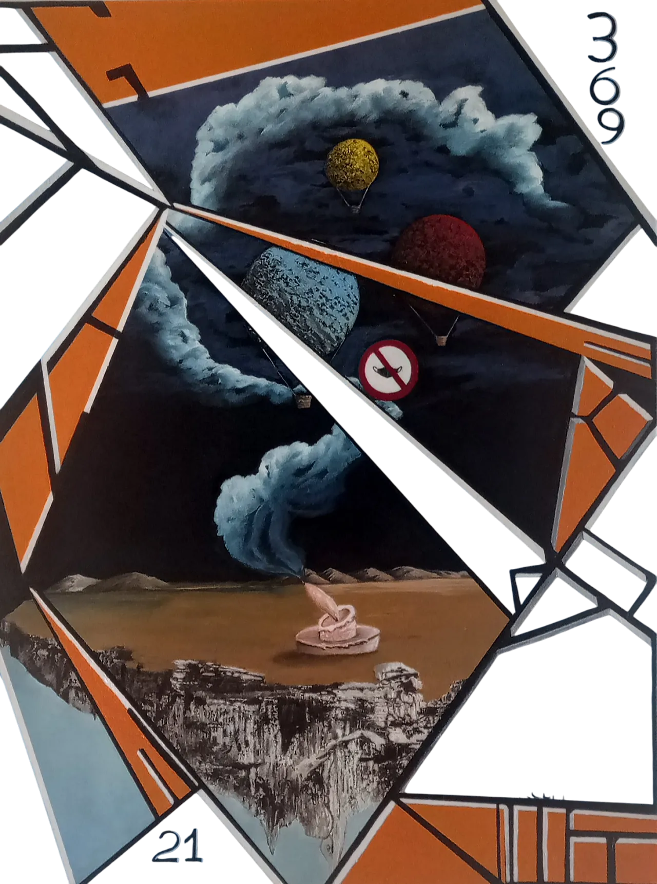 Planets by Giuseppe Cantatore, oil on canvas, 2000s 8