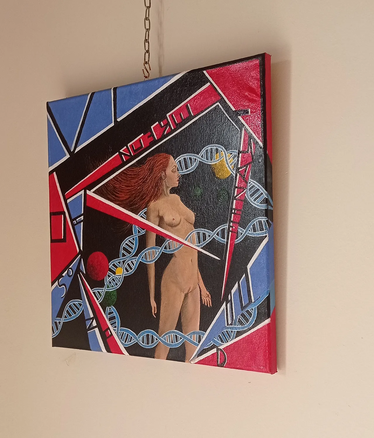 DNA, female nude by Giuseppe Cantatore, oil on canvas, 2000s 5