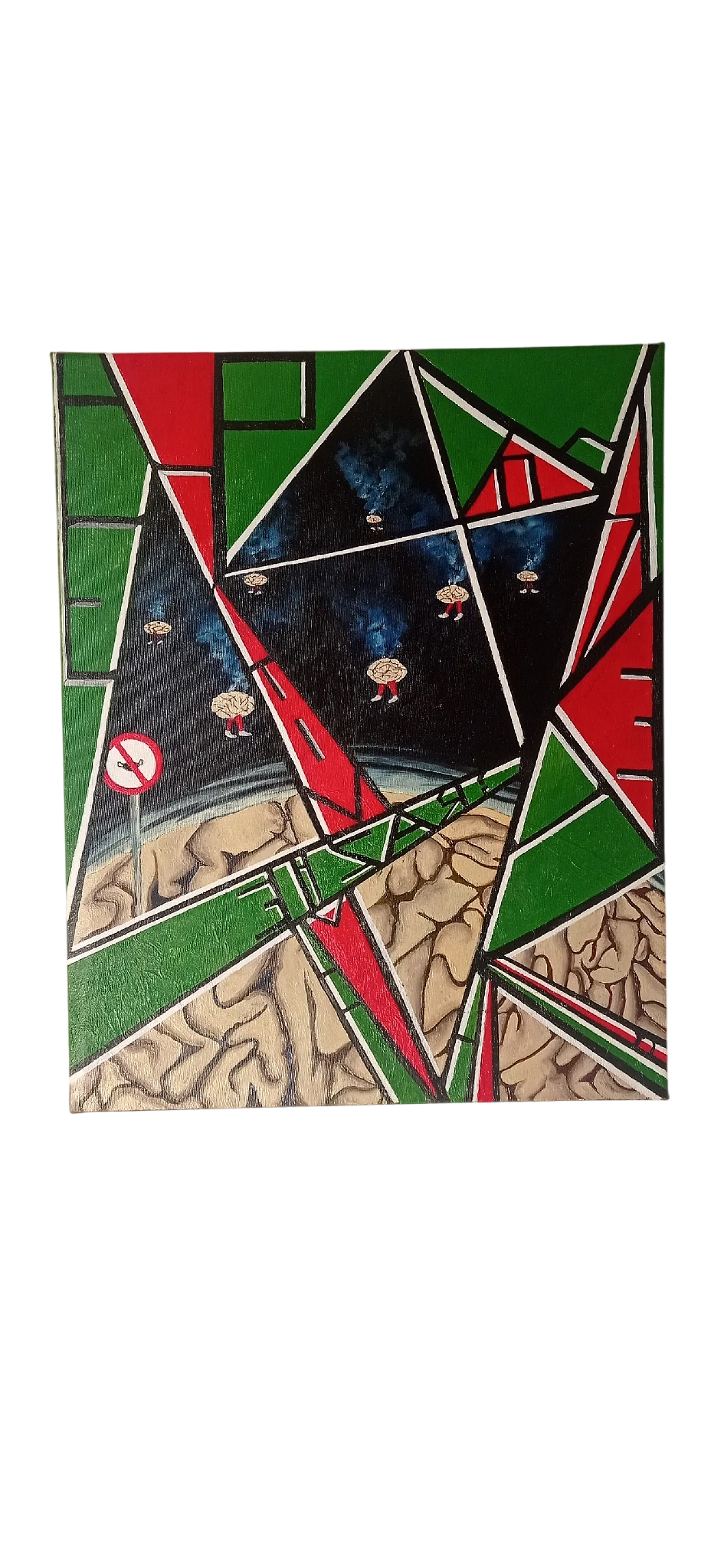 Cervelli in fumo di Giuseppe Cantatore, olio su tela, anni 2000 10