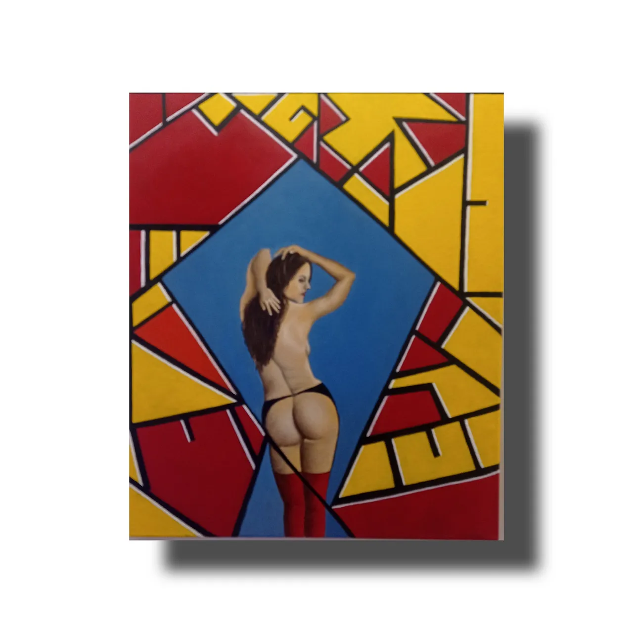 Female nude by Giuseppe Cantatore, oil on canvas, 2000s 3