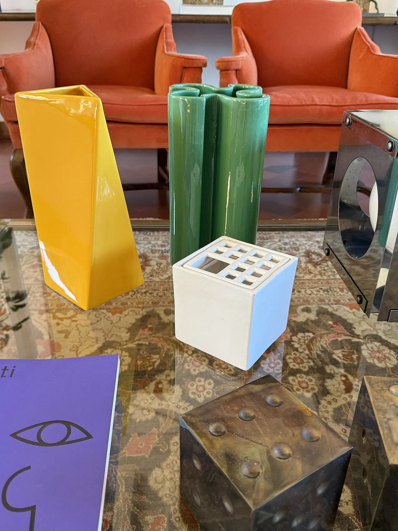 White Ikebana Ceramic Vase / Ashtray by Studio Opi, 70s 3