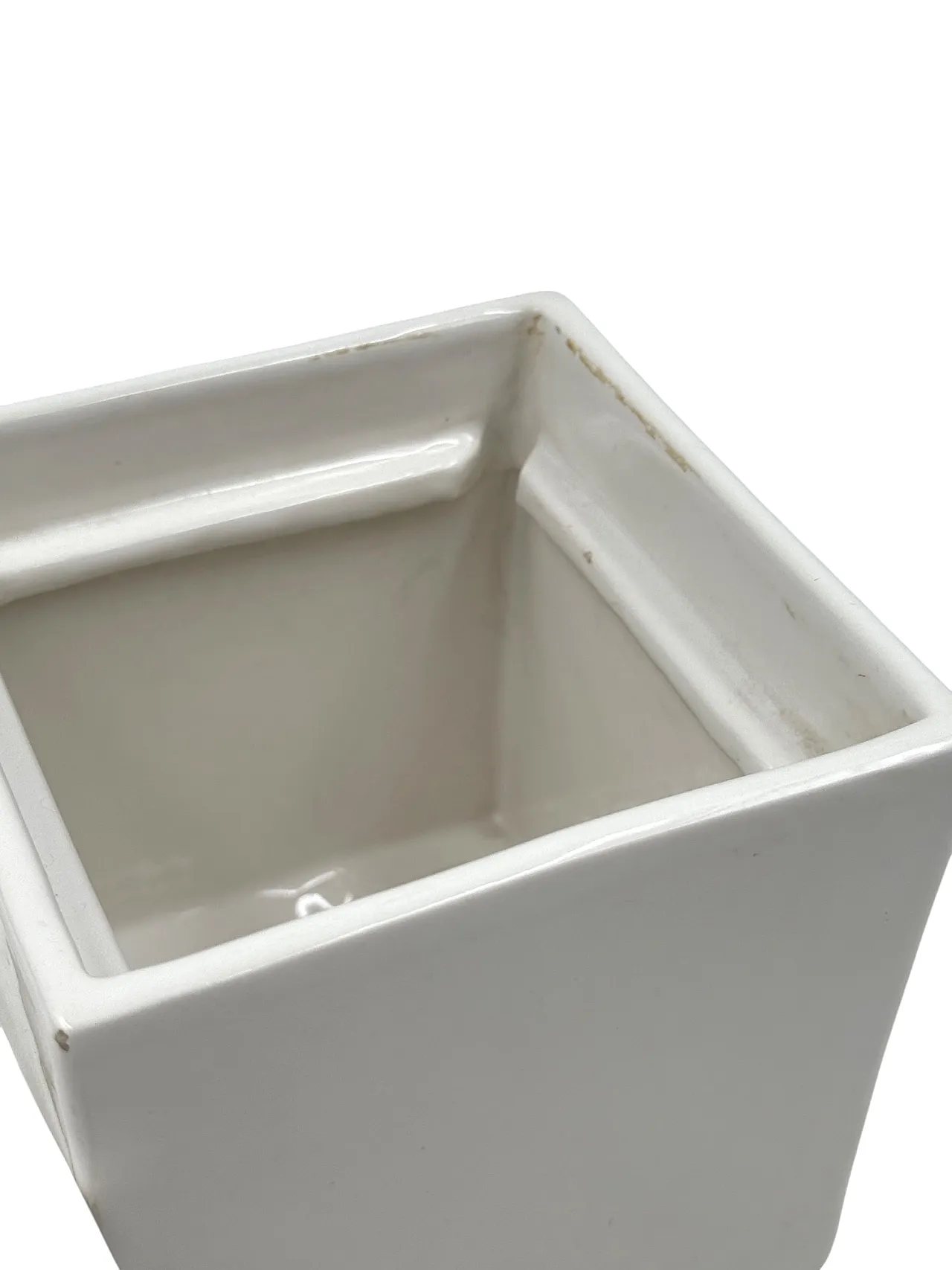 White Ikebana Ceramic Vase / Ashtray by Studio Opi, 70s 12