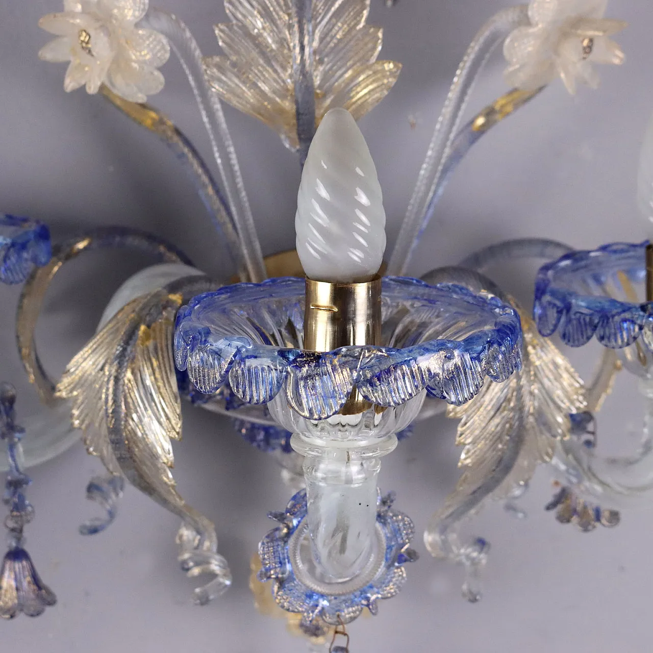 Pair of La Murrina blown glass wall sconces, 20th century 3
