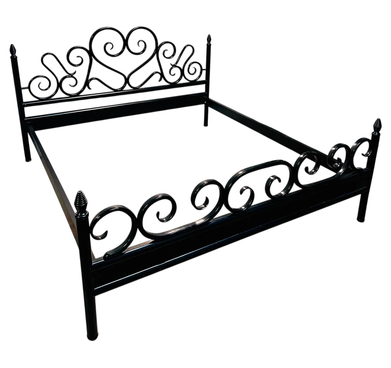 Letto Thonet matrimoniale nero, '900 12