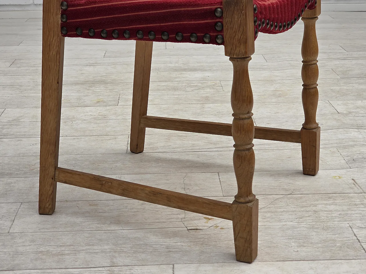 6 Danish dining chairs oak wood, 1970s 5