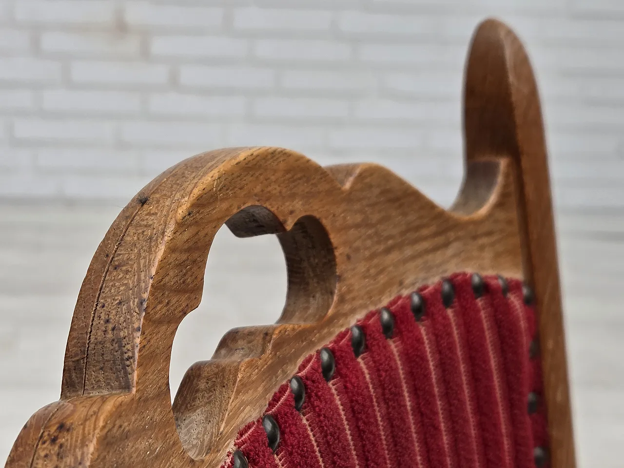 6 Danish dining chairs oak wood, 1970s 8