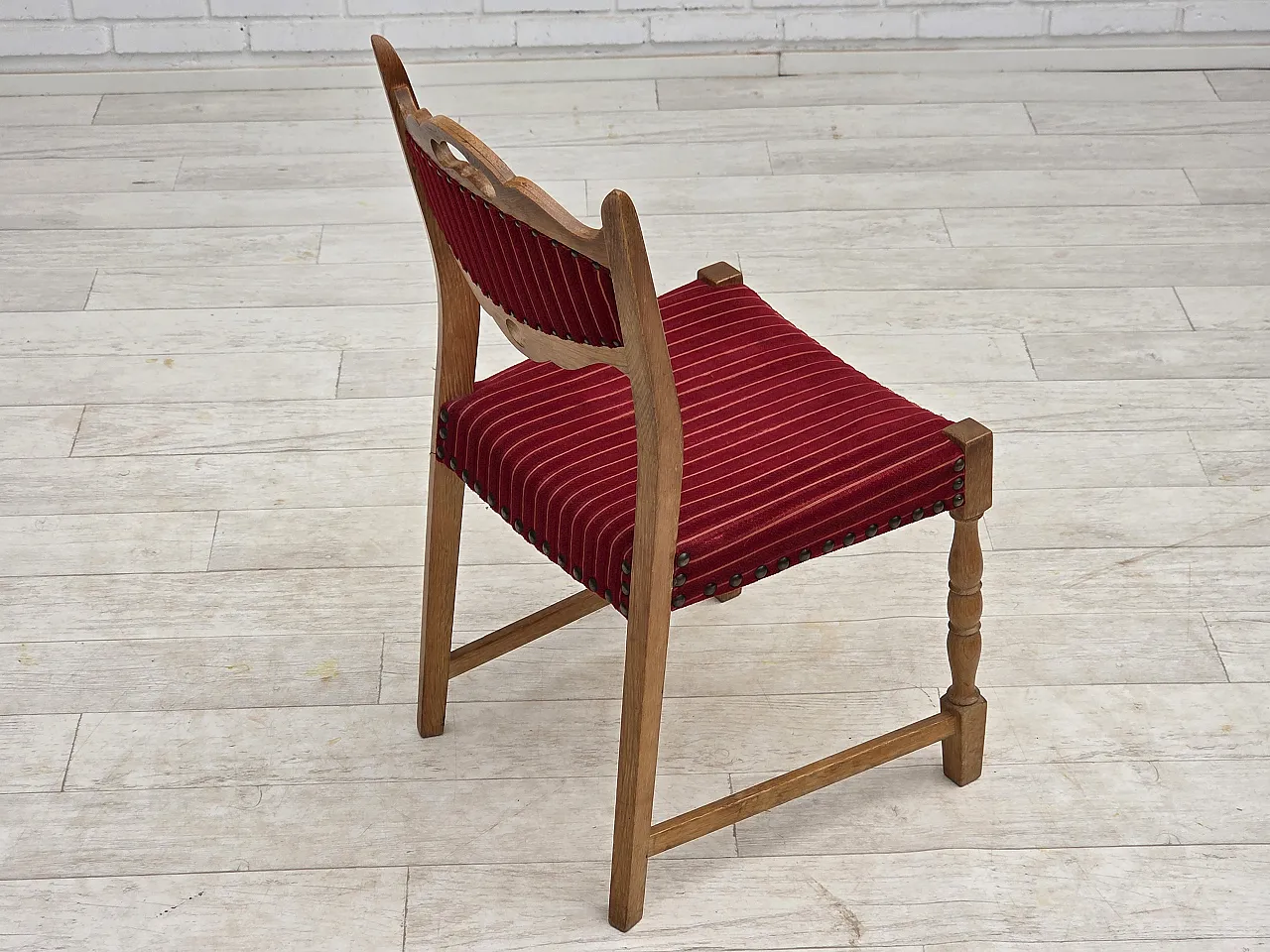 6 Danish dining chairs oak wood, 1970s 13