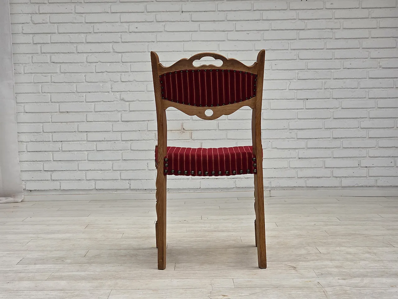 6 Danish dining chairs oak wood, 1970s 14