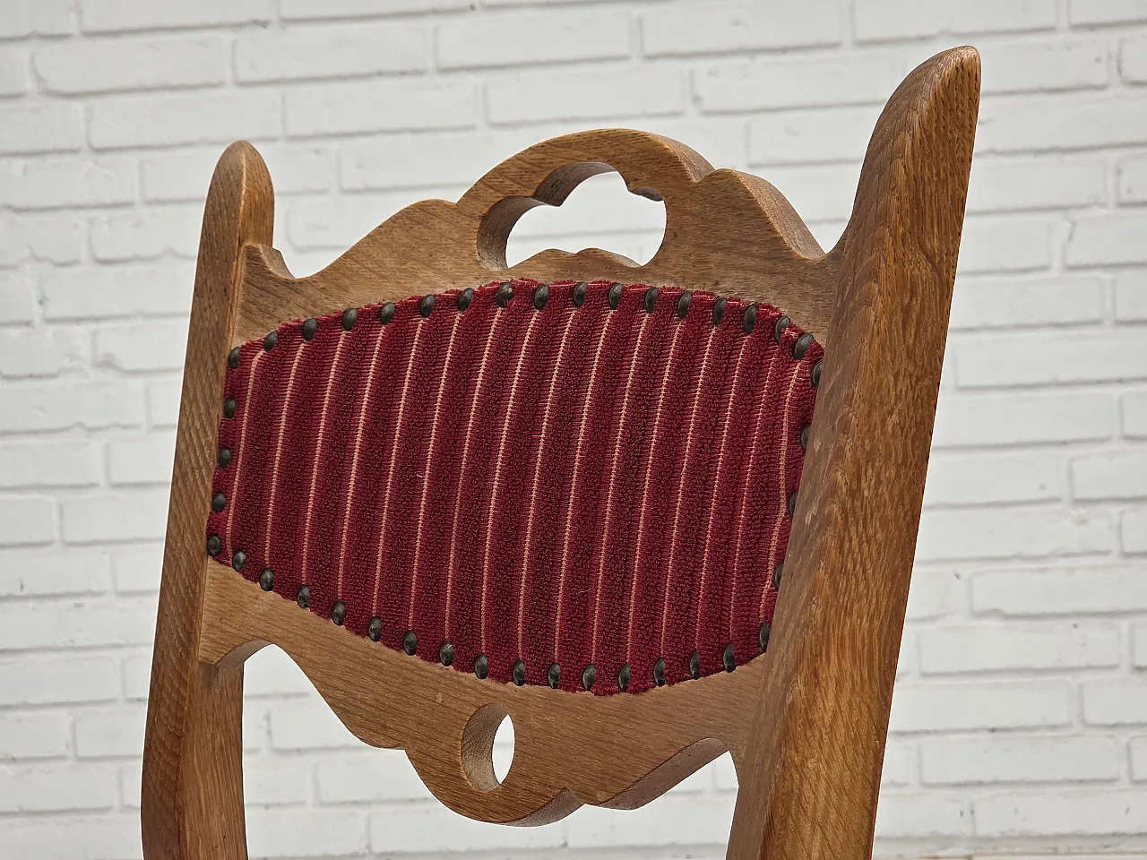 6 Danish dining chairs oak wood, 1970s 16