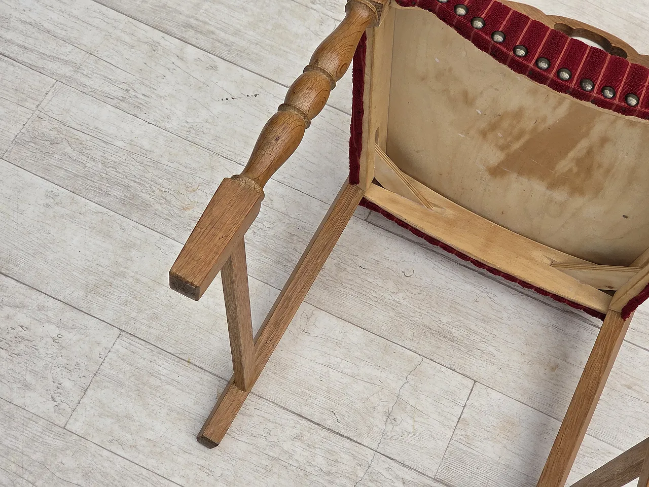 6 Danish dining chairs oak wood, 1970s 19