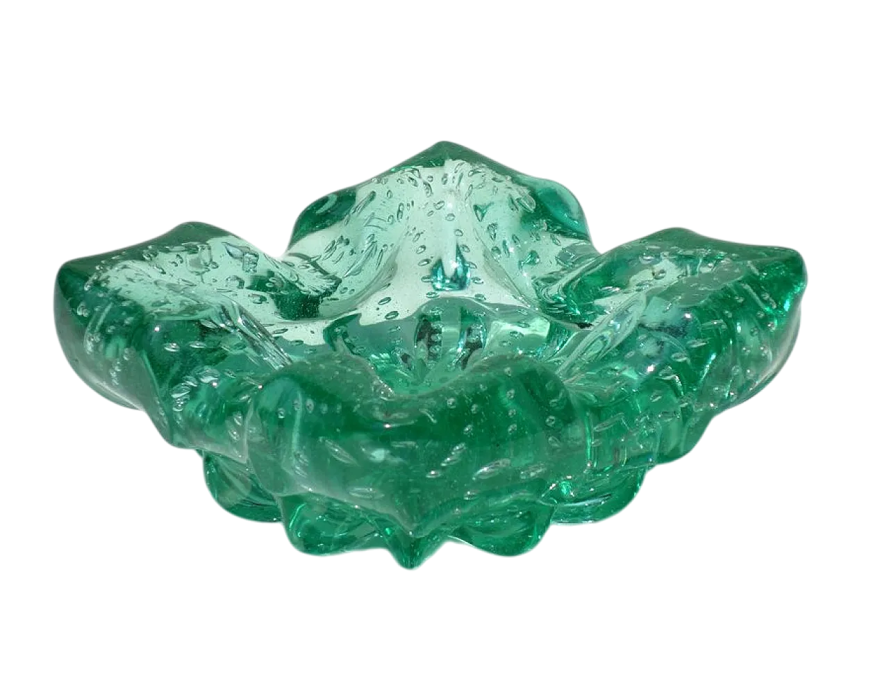 Art Deco Bollicine Murano glass ashtray by Barovier, 1940s 5