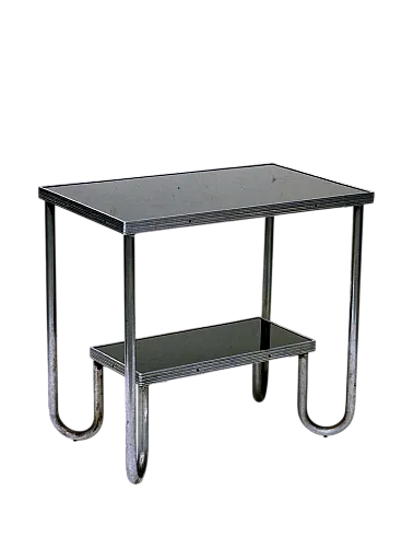 Tavolino da caffè Bauhaus razionalista in metallo tubolare, anni '20