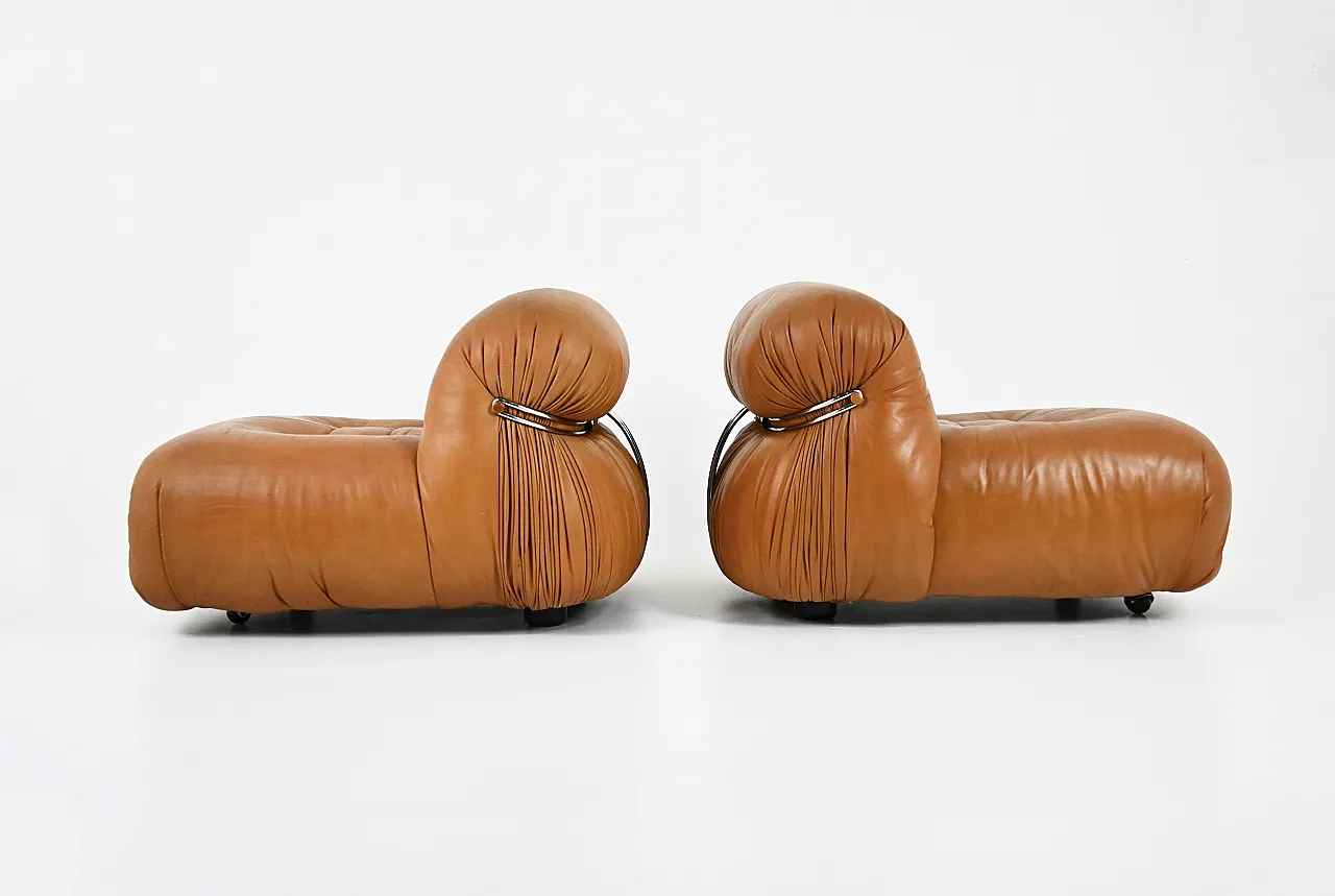 Coppia di poltrone Soriana Afra e Tobia Scarpa per Cassina, anni '70 4