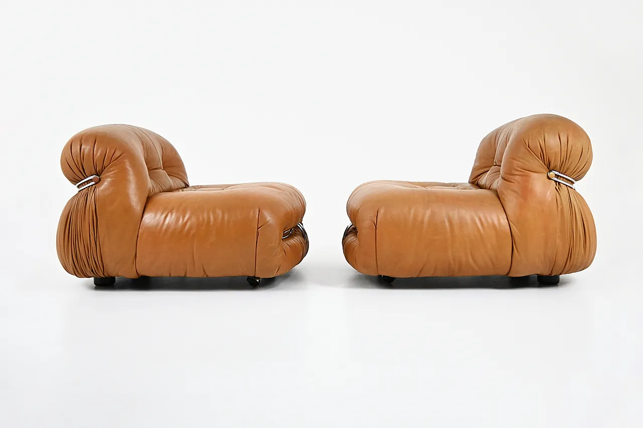 Coppia di poltrone Soriana Afra e Tobia Scarpa per Cassina, anni '70 6