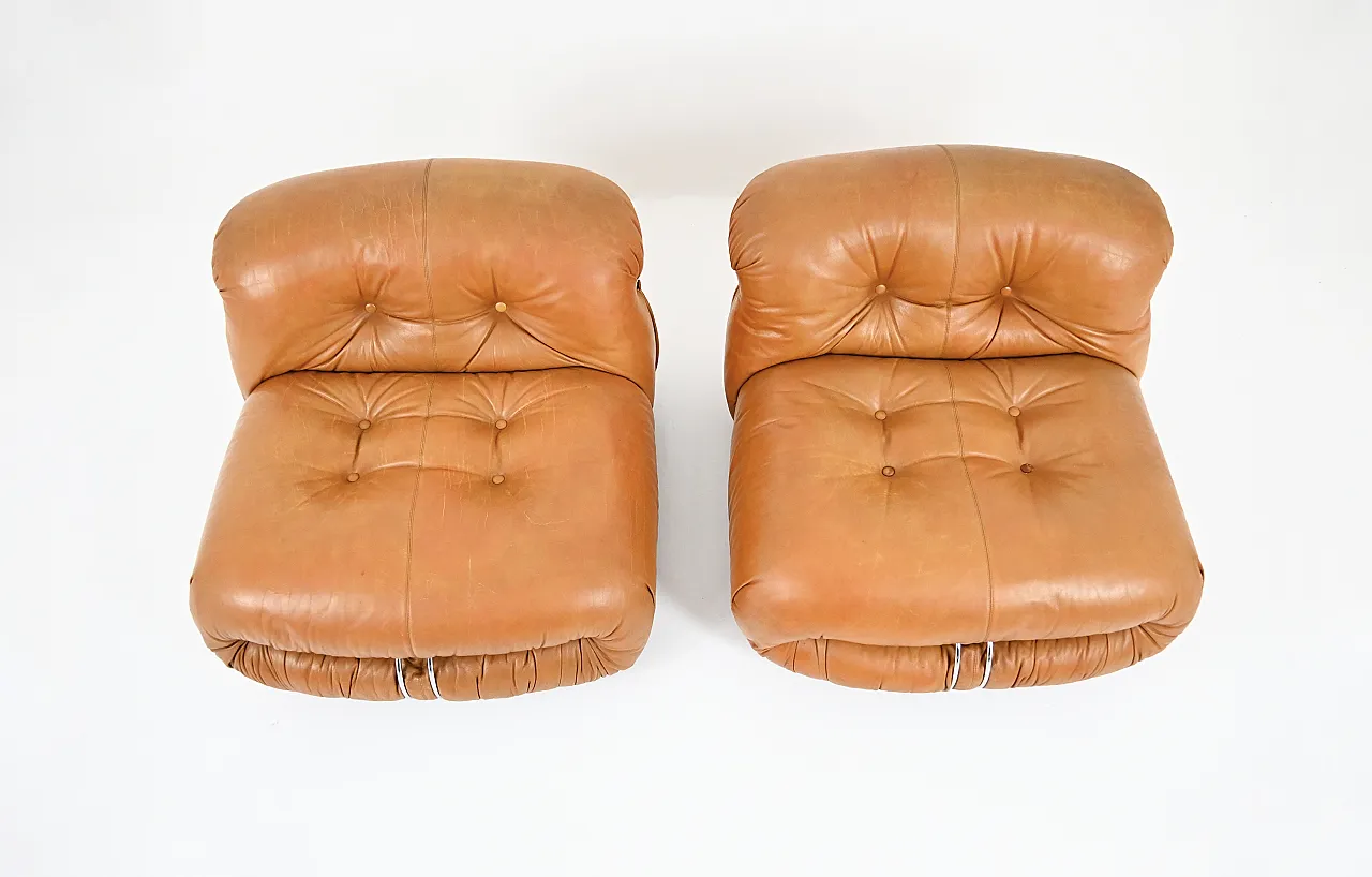 Coppia di poltrone Soriana Afra e Tobia Scarpa per Cassina, anni '70 7