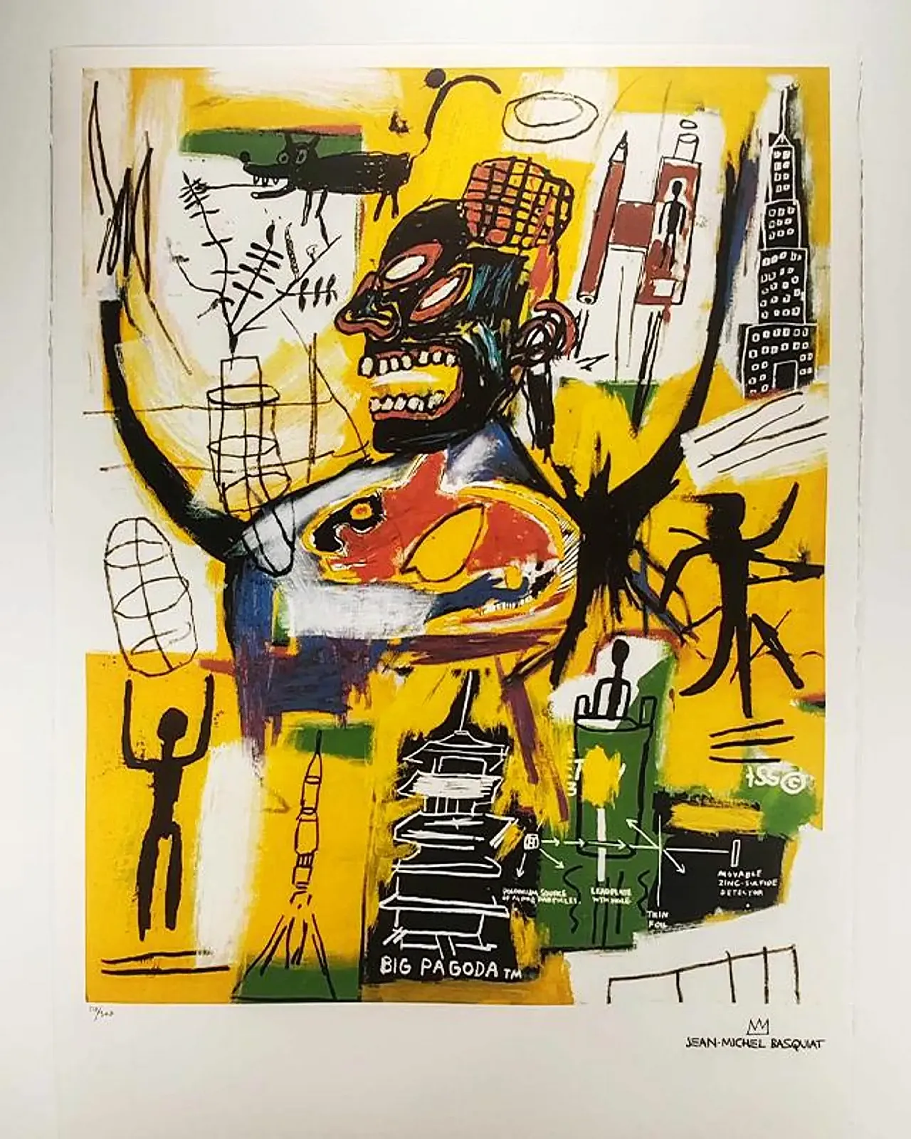 Jean-Michel Basquiat lithograph numbered in pencil, 1990s 6