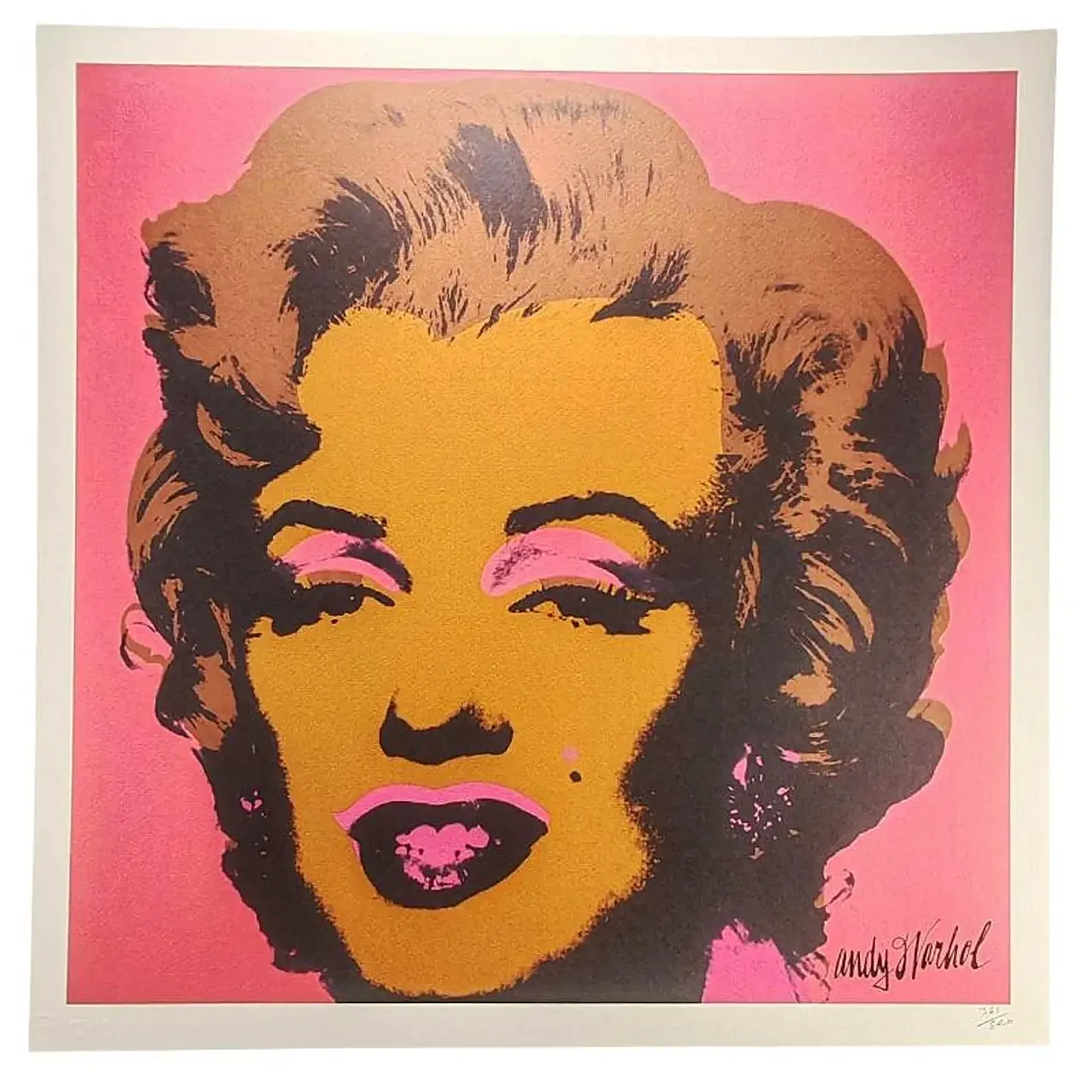 Maryling Monroe, litografia edizione limitata di Andy Warhol, anni '80 8