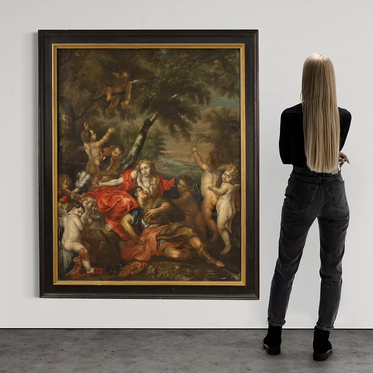 Mythological painting, allegory of Venus and Mars, 17th century 3