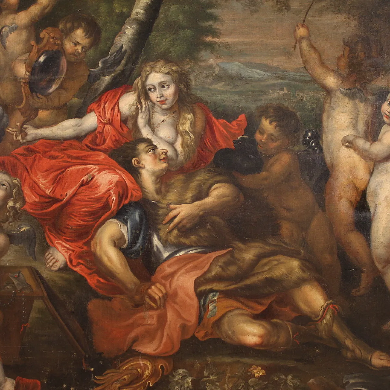 Mythological painting, allegory of Venus and Mars, 17th century 5