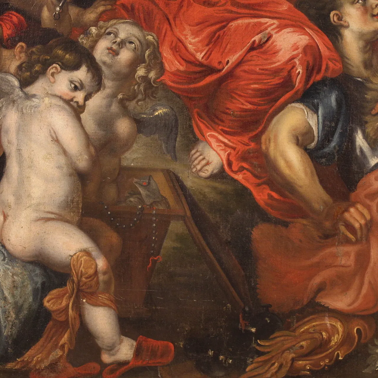Mythological painting, allegory of Venus and Mars, 17th century 8