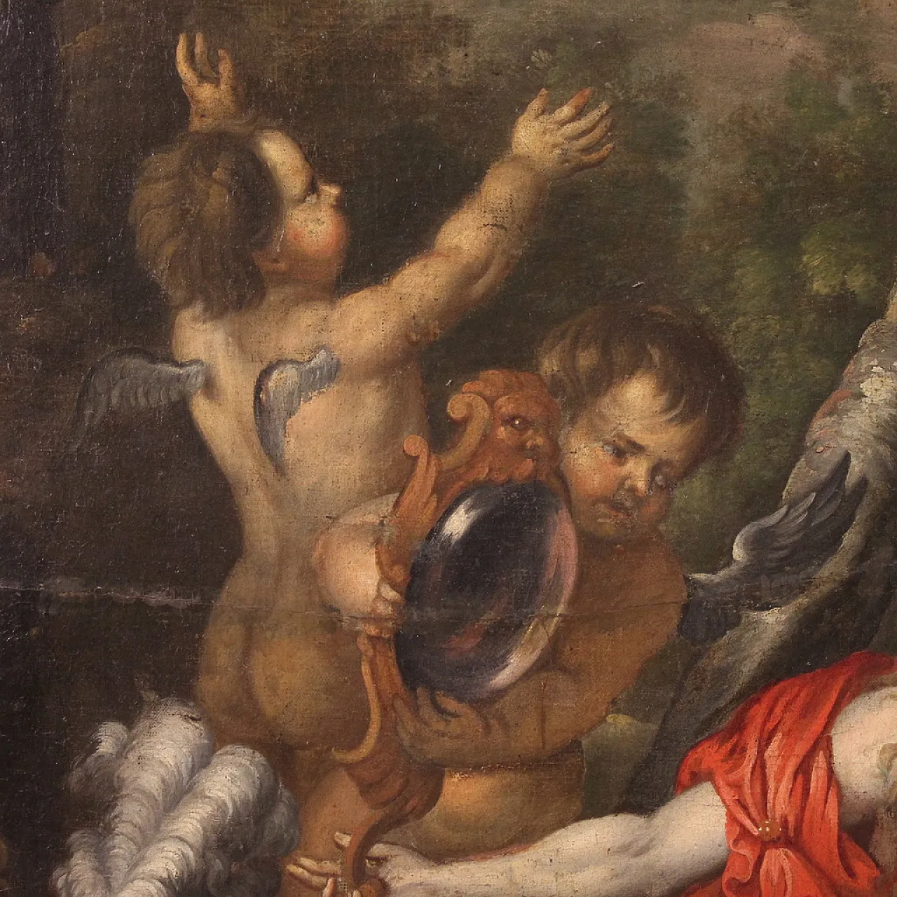 Mythological painting, allegory of Venus and Mars, 17th century 12