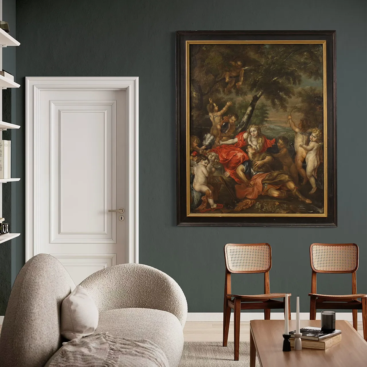 Mythological painting, allegory of Venus and Mars, 17th century 14