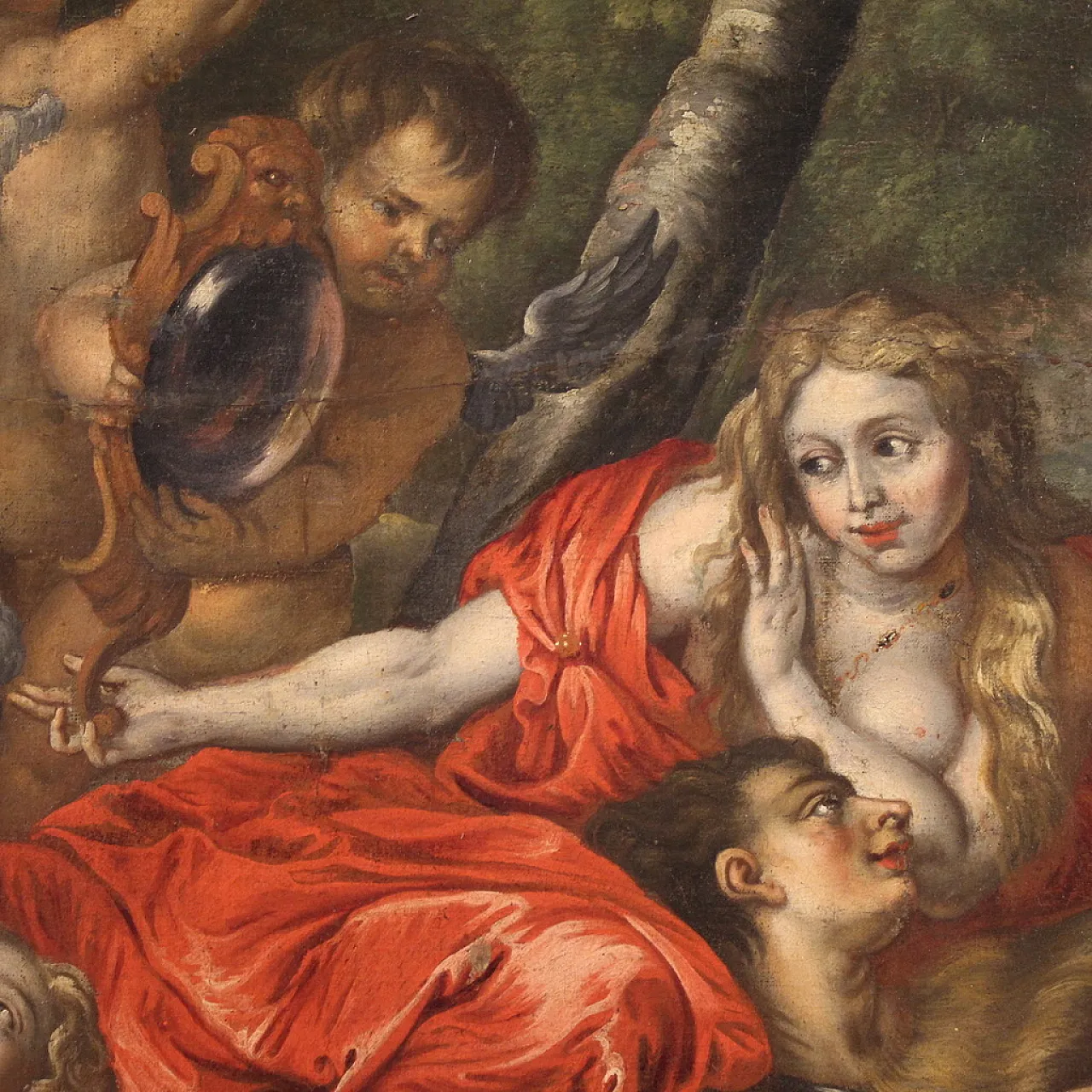 Mythological painting, allegory of Venus and Mars, 17th century 15