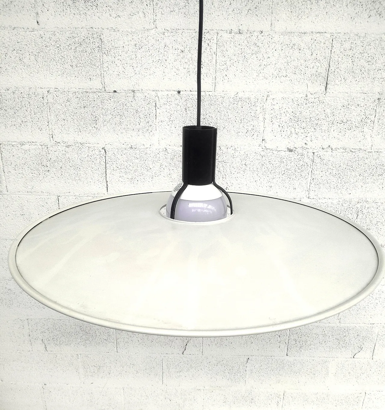 Lampadario in metallo 2133 di Gino Sarfatti per Arteluce, anni '70 5
