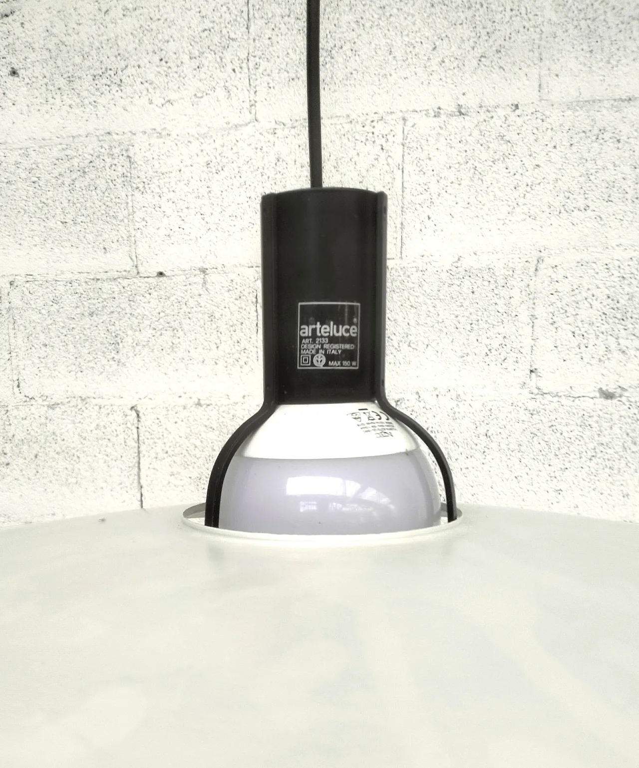 Lampadario in metallo 2133 di Gino Sarfatti per Arteluce, anni '70 8