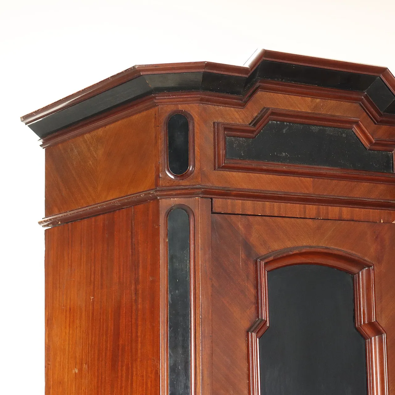 Armadio Umbertino a tre ante con specchio, '800 6