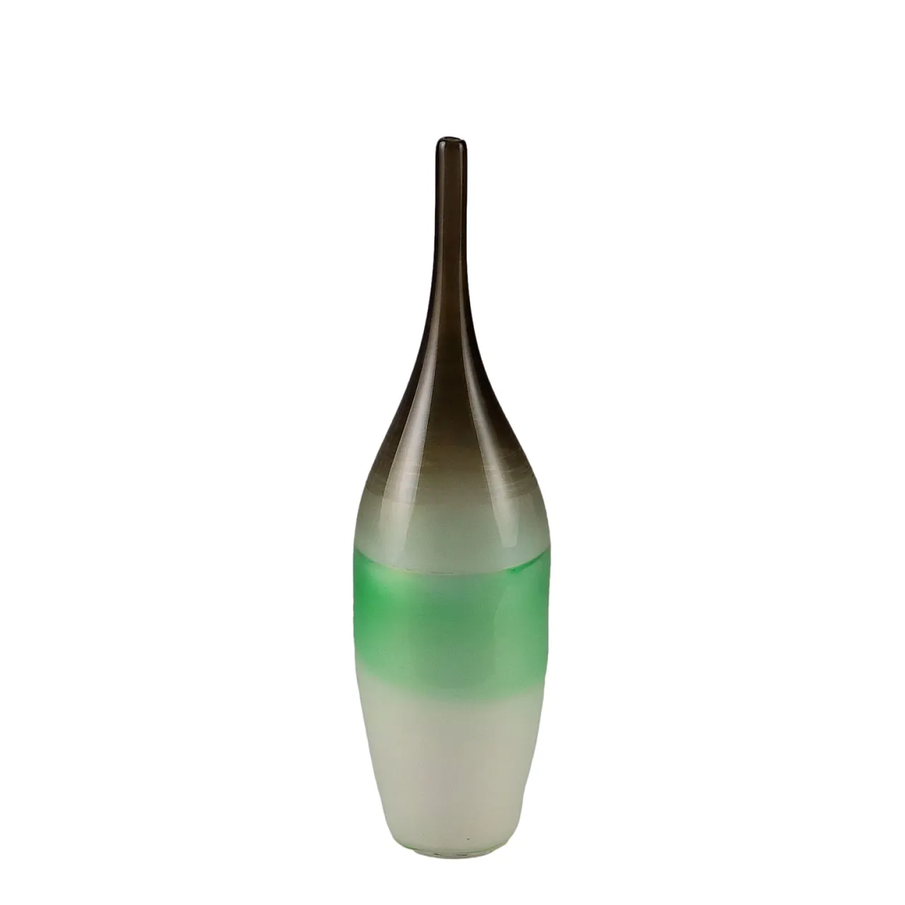 Vaso in vetro verde, anni '60 1