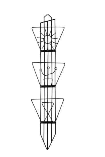 Portariviste Mid-Century moderno in ferro nero, anni '50