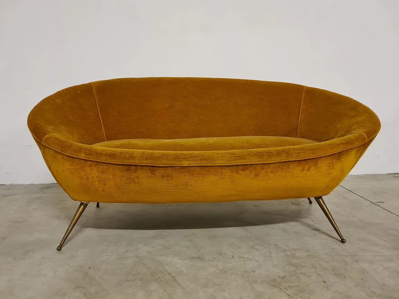 Sofa egg yellow, 60s 13