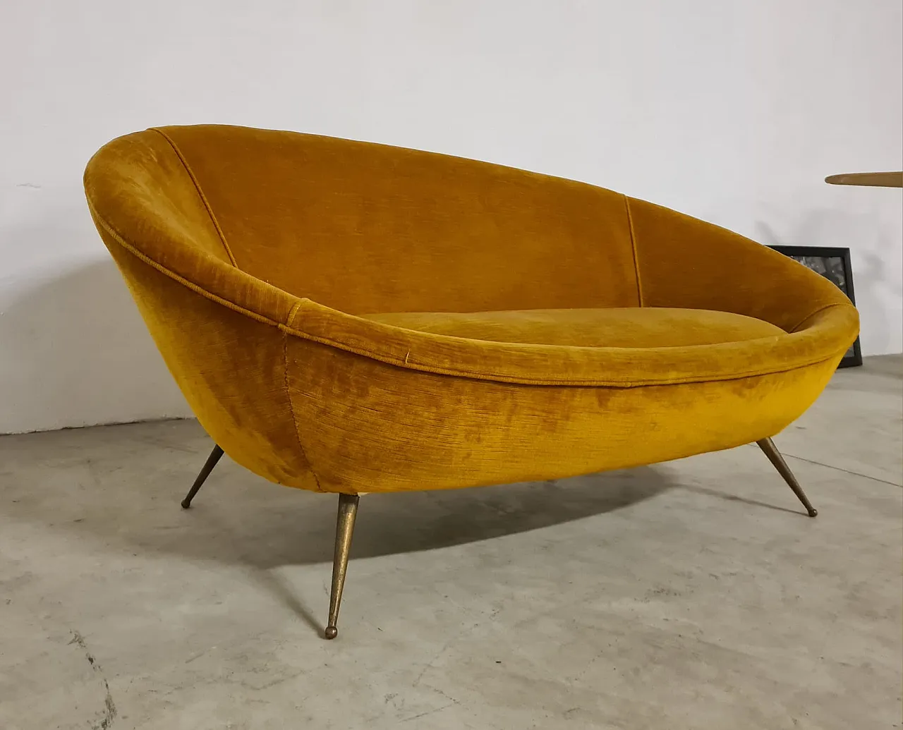 Sofa egg yellow, 60s 14