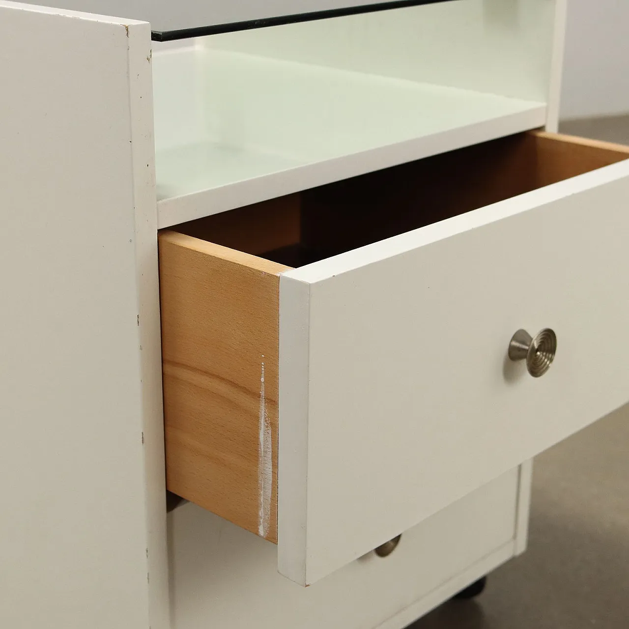 Bedside table in wood & smoked glass by De Carli for Sormani, 1960s 3