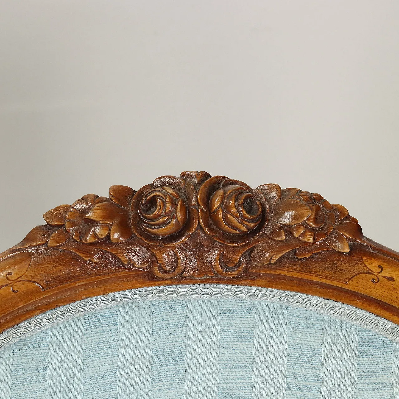 Louis Philippe walnut armchair and pair of chairs, mid-19th century 4