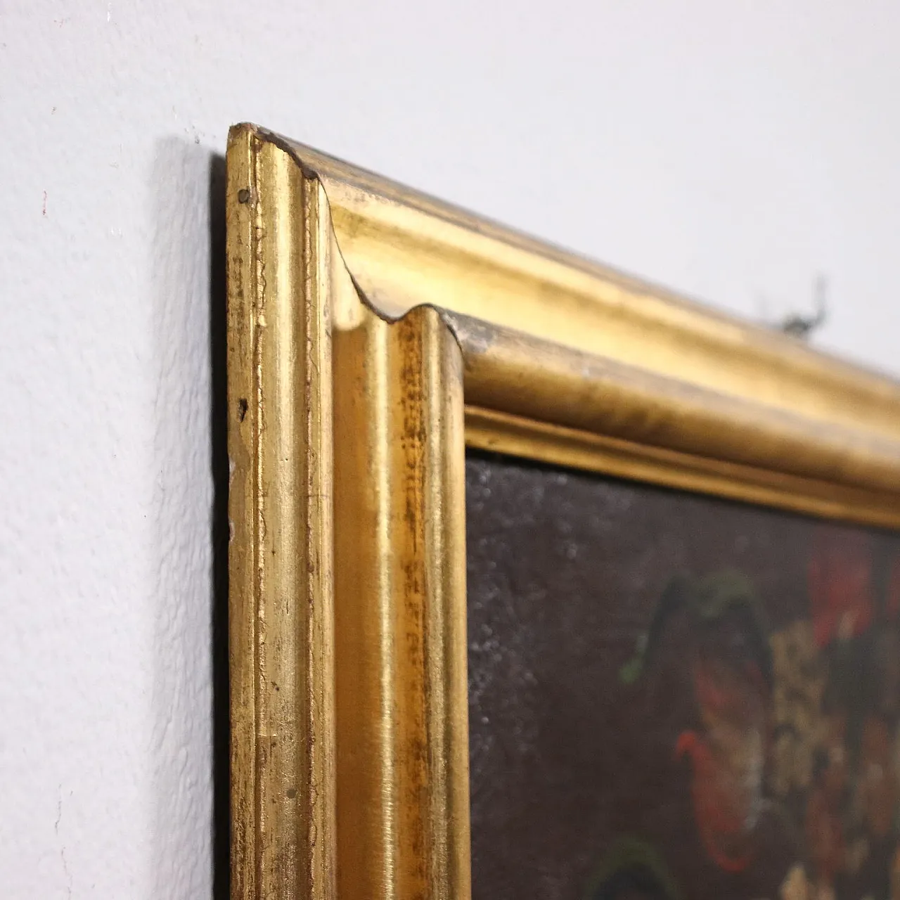 Natura morta con fiori e cardellino, olio su tela, '600 9