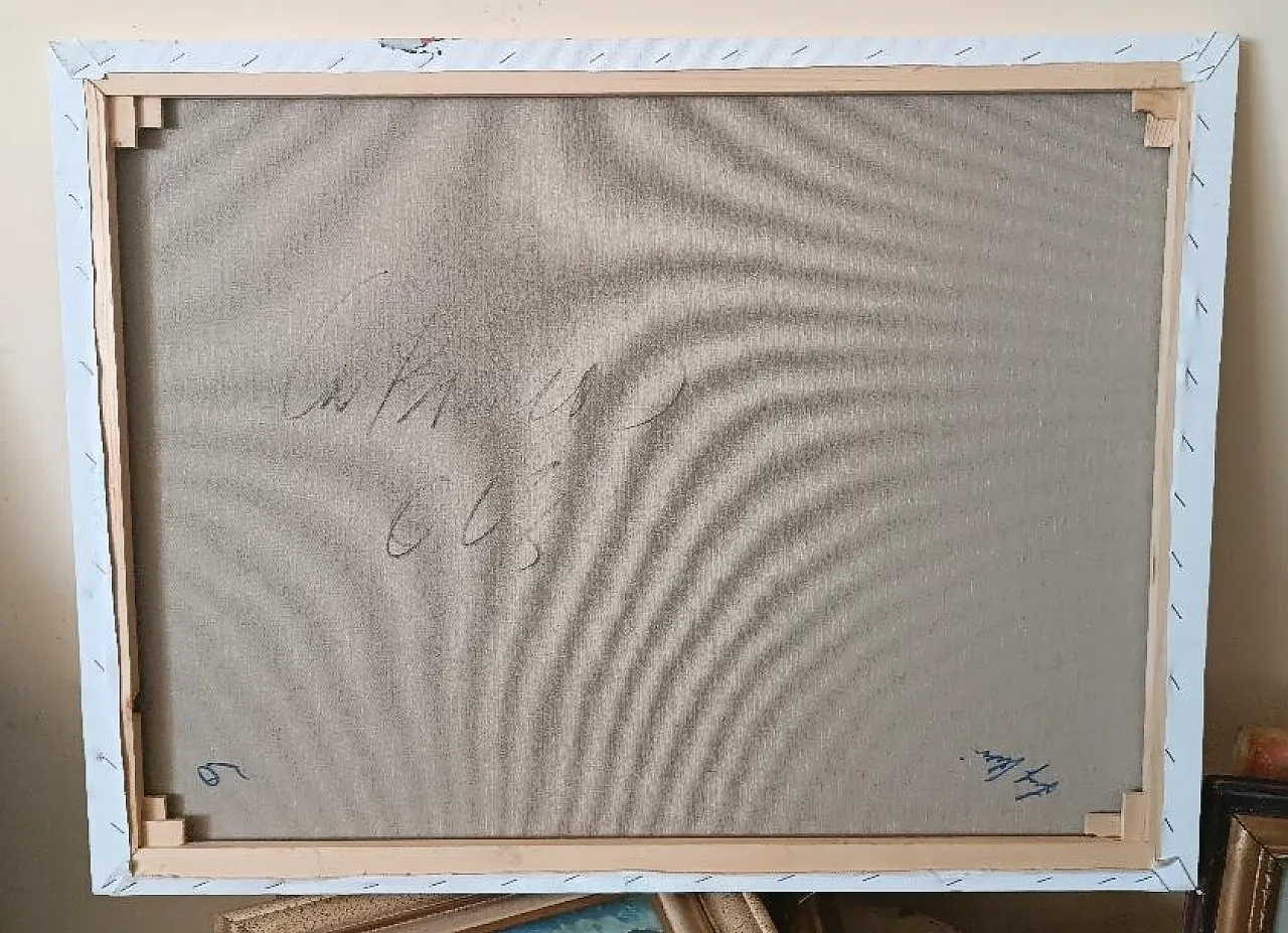 Abstract figurative painting by Dino La Bianca, late 20th century 9